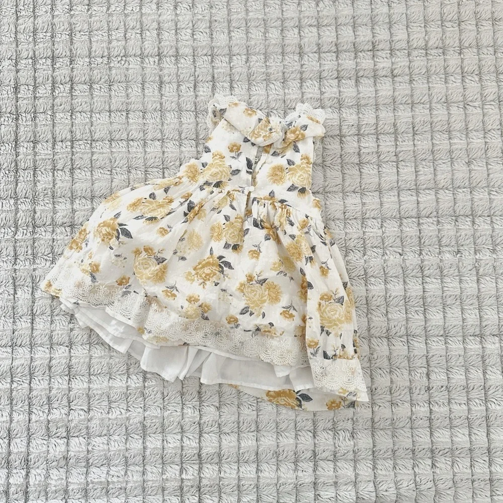 Tahari Floral Lace Baby Dress